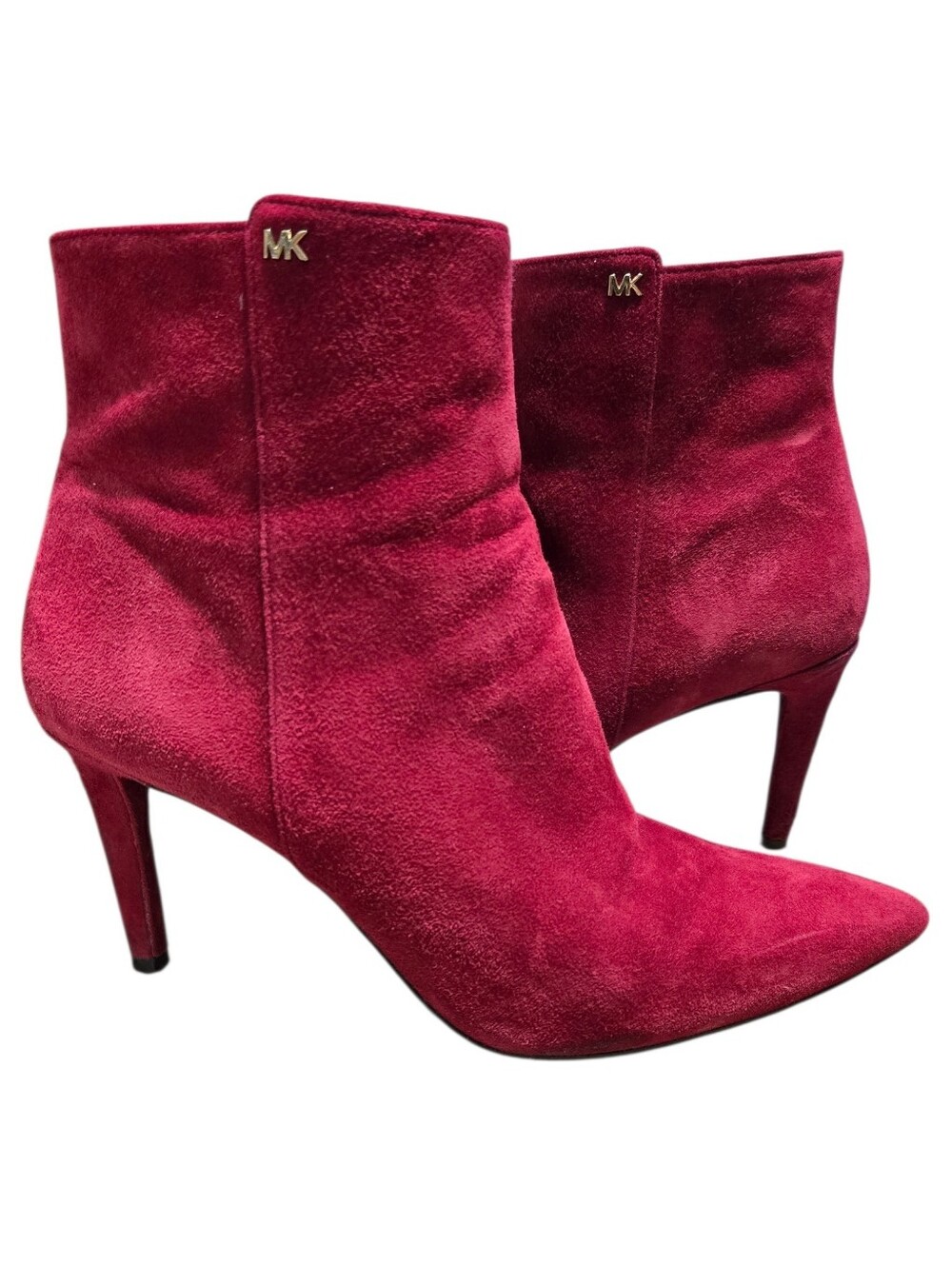 Michael Kors Red Suede Pointed-Toe Stiletto Ankle Boots Size 8M